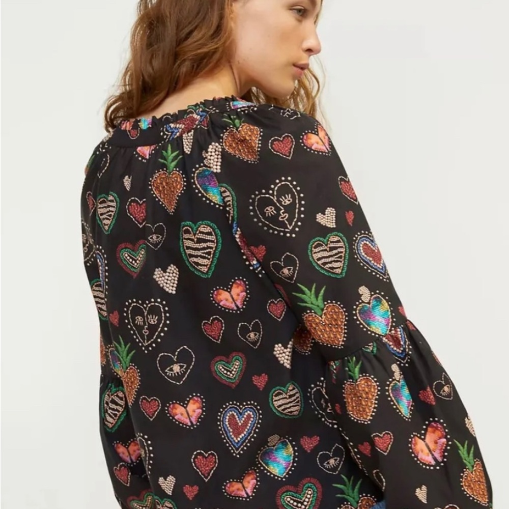 Anthropologie Farm Rio | Helena Blouse | Medium